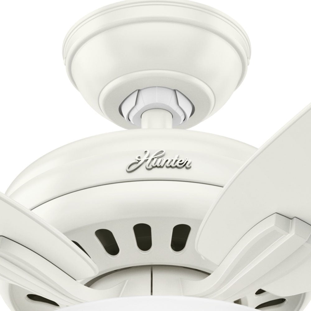 Hunter Fan 52 inch Fresh White Ceiling Fan with Light Kit (Renewed)