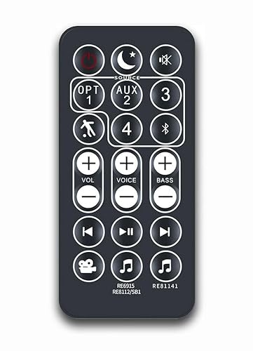 Replacement Remote Control for Polk Audio Signa S1 S2; Omni SB1 SB1+ Sound bar; RE8112-1 RE8114-1 RE6214-1 Soundbar