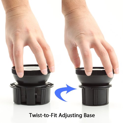 USA GEAR Adjustable Cup Holder Suction Mounting Surface - Compatible with Suction Mount Wireless Car Chargers - Adjustable Design Holds Suction Mounts