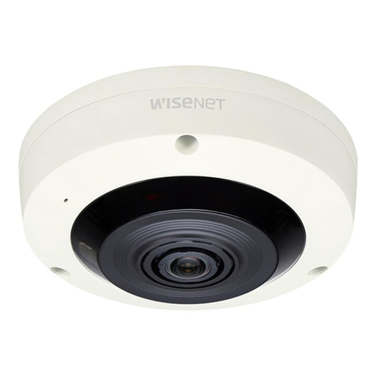 Hanwha Techwin XNF-8010R X-Series 6MP sensor 360° Indoor Fisheye Camera, 1/1.8" CMOS, 2048x2048 Resolution, 1.6mm (192°x192°) Lens w/Simple Focus, WDR
