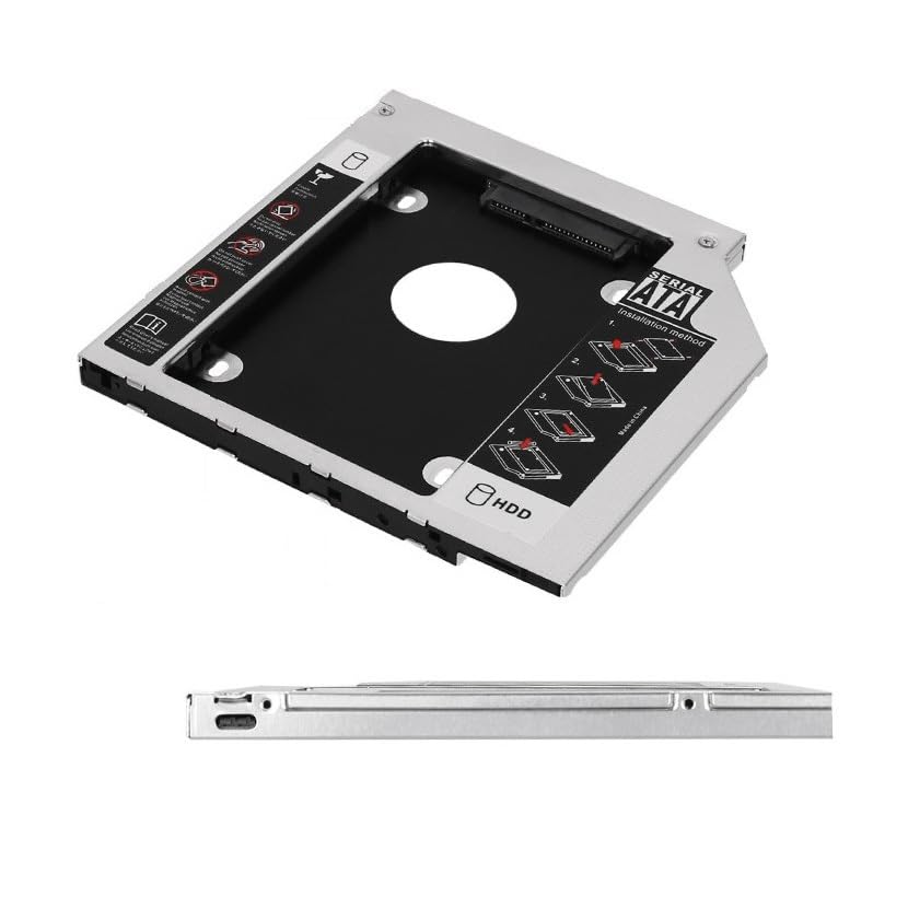 Universal 9.5mm SATA SATA 2nd SSD HDD HD Optical Bay Caddy Frame Tray for Dell M4600 M6400 M6500 M6600 E6520 3300 1340 M14X