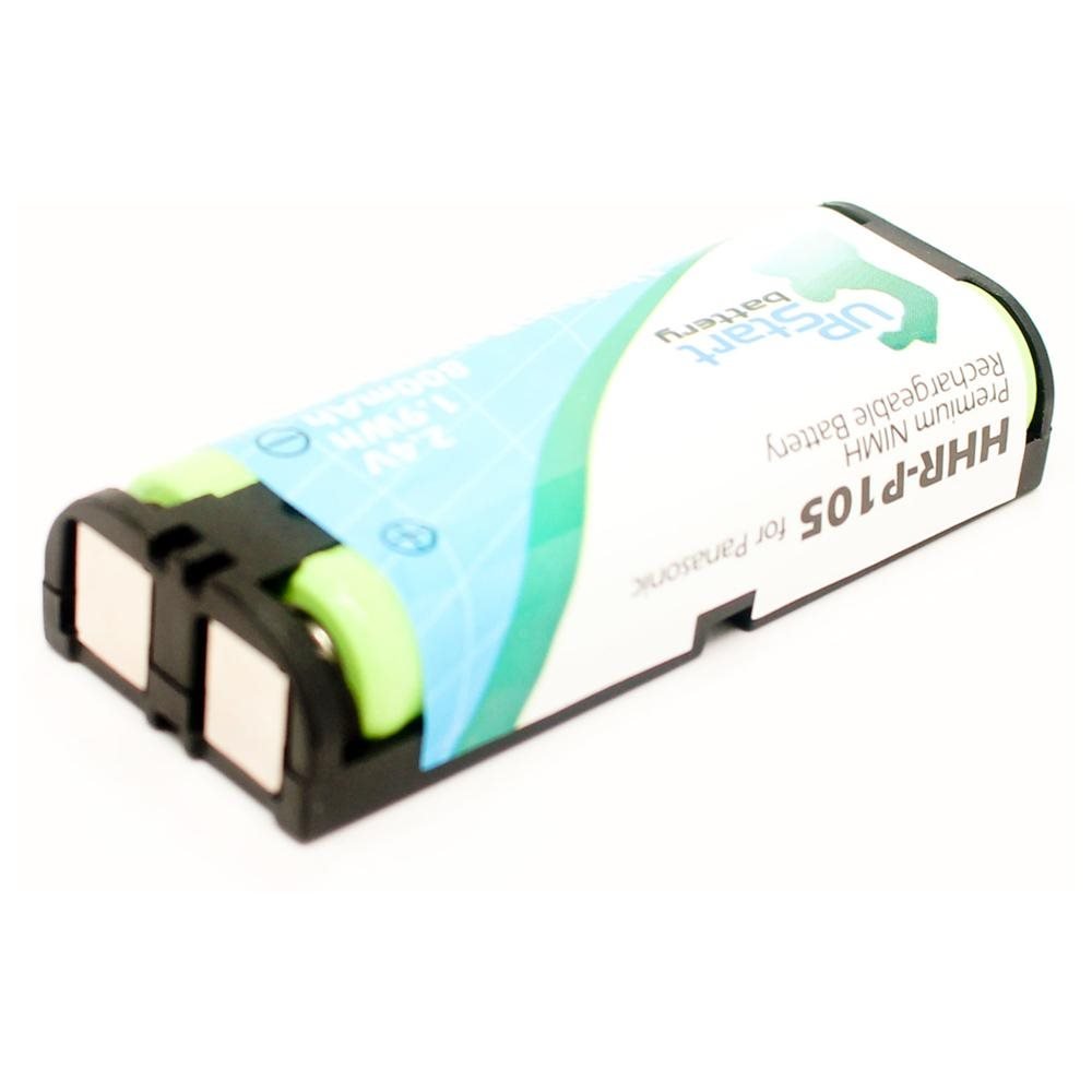 2X Pack - HHR-P105 Battery for Panasonic KX-TG6700, KX-TGA670B, KX-FG2451, KX-TG6702, KX-TG6700B, KX-TG2432 Cordless Phones (800mAh, 2.4V, NI-MH)