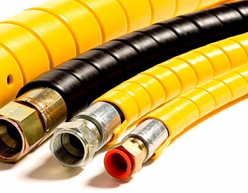 Caplugs SPSS Series - Plastic Safeplast Safe-Spirals, Spiral Wrap Hose & Cable Protector, Black HD-PE, 0.67" OD x 100' L Hydraulic & Pneumatic Hoses