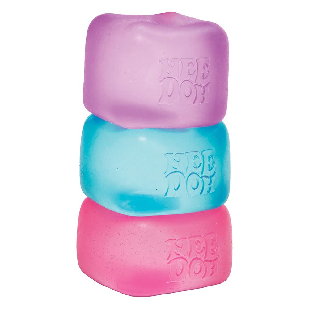 Schylling Needoh Nice Cube Sensory Toy with a Super Solid Squish - Colors May Vary 3 Pack
