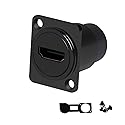 YiKaiEn HDMI 4K@60Hz D Panel Mount Connector with Waterproof Cover - Female-to-Female HDMI Coupler Adapter, 3D & 4K Supported, Extendable for Car
