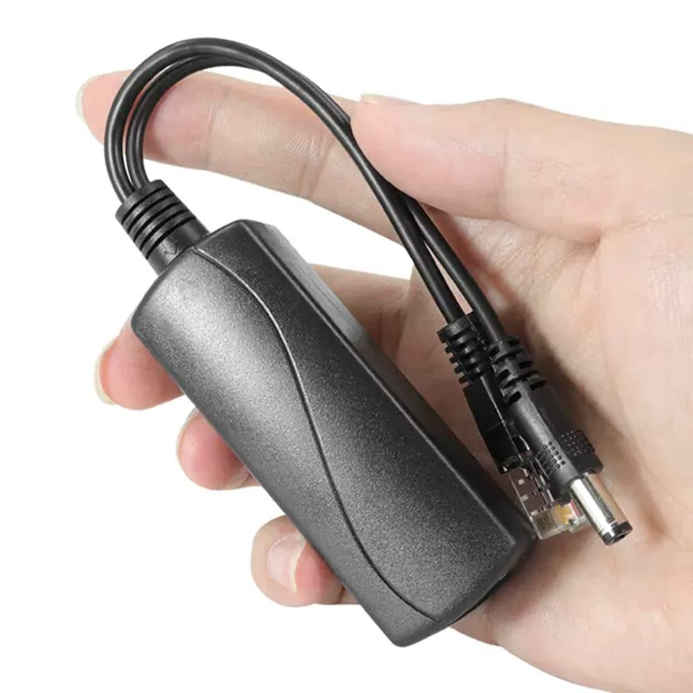 JacobsParts 48V to 12V 2A PoE Splitter Adapter IEEE 802.3af Compliant for Surveillance Security Camera, VoIP Phone, WAP, IP Cameras, Wireless AP