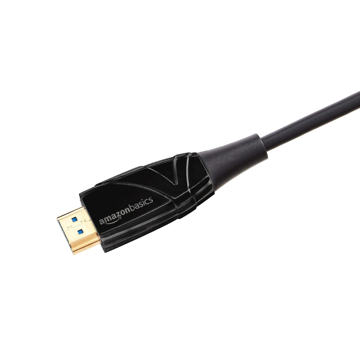 Amazon Basics HDMI Fiber Optic Cable, 18Gbps High-Speed, 4K@60Hz, 2160p, 48-Bit Color, Ethernet Ready, 50 feet, Black