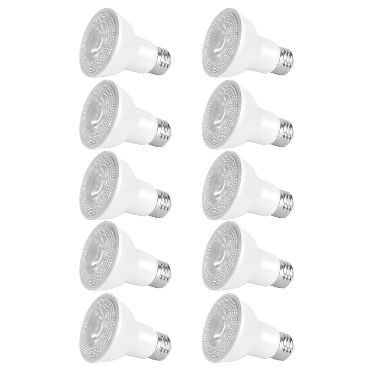 Rysa Light PAR20 LED Bulb 6500K Cool White,10-Pack,7w - 50w Halogen Bulb Equivalent Dimmable,550LM,35000 Hours Lifetime,CRI90+