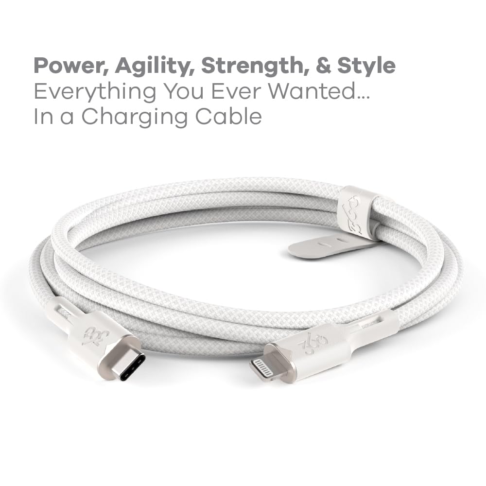 360 Electrical Lightning to USB-C Charging Cable - 5ft, MFi Certified, Fast Charge Compatible, Durable & Tangle-Free