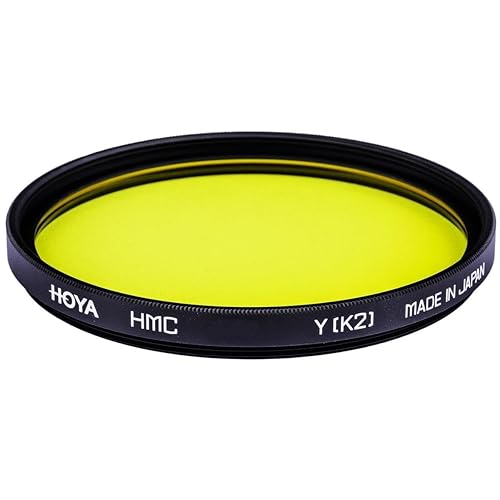 HOYA HMC K2 49mm Lens Filter (Yellow)- Tonal Enhancing Camera Filter for B&W Photography with Slim Aluminum Frame, Multi-Coated Optical Glass, Reduces