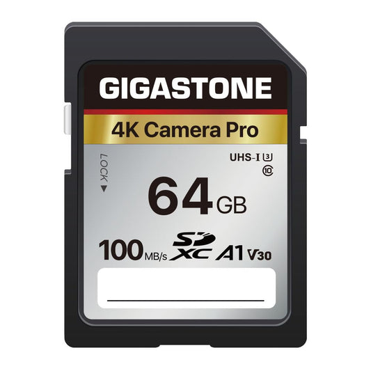 ?5-Years Data Recovery? GIGASTONE 64GB SD Card, 4K Camera Pro, A1 V30 SDXC Memory Card 4K UHD Video Compatible with Canon Digital Camera, with 1 Mini