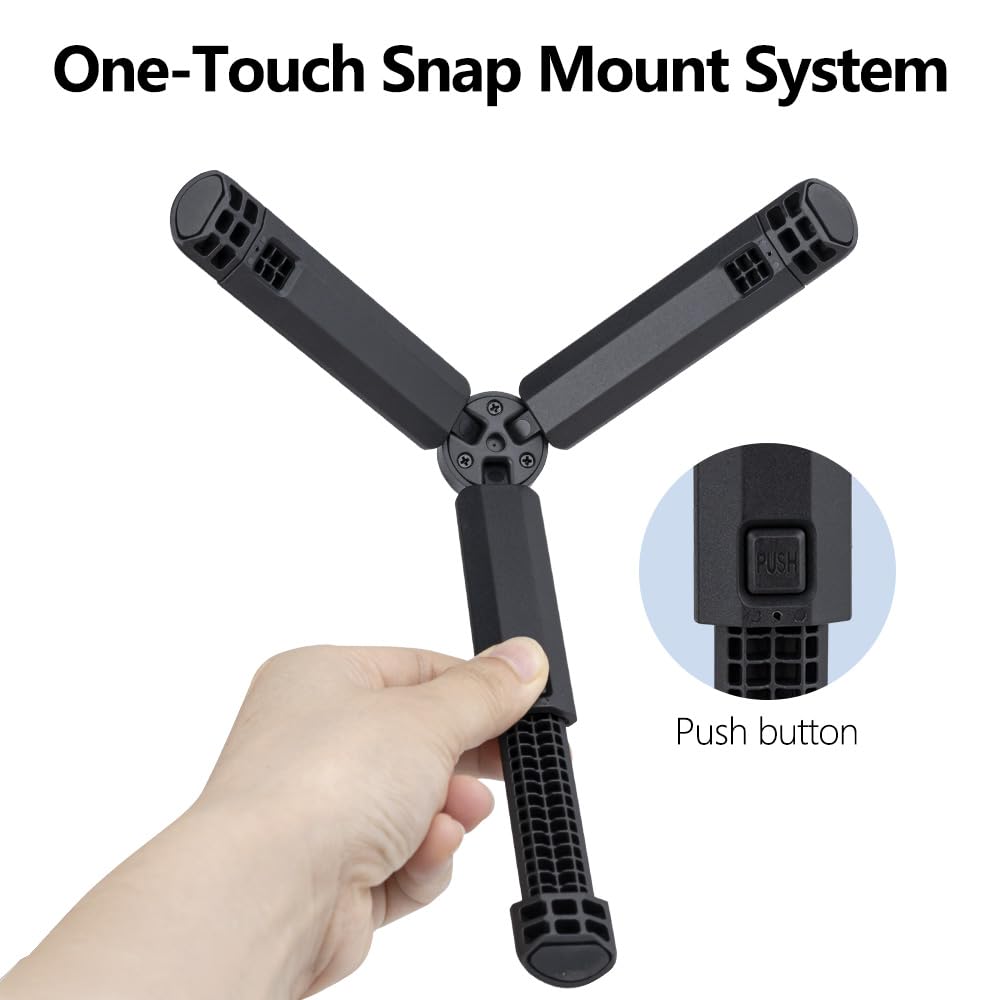 Mini Camera Tripod 2-in-1 Desktop Stand & Grip Handle - Ultra Portable Geared Heads Tripod for DSLR Webcam Phone 1/4” Mount 2oz Lightweight
