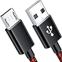Micro USB Cable,6FT Fast Android Charging Cord for Kindle Fire, PS4 Controller,Alcatel Phone,Braided Charger Cord for Fire Tablet,Samsung Galaxy S7