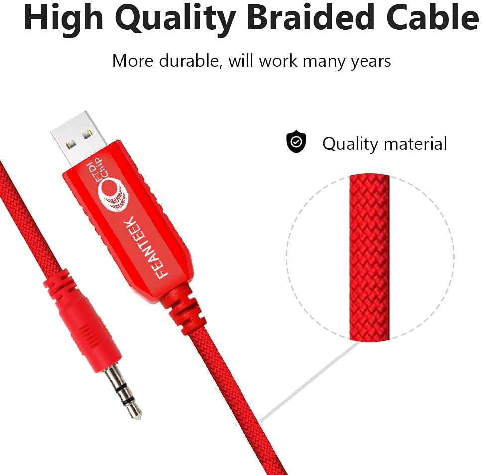 Feanteek USB to AJ2.5 Cable 940-0299A USB Console Cable for APC UPS, APC Management Card AP9630 AP9631 and AP9635(APC Part# 940-0299(1.8m))