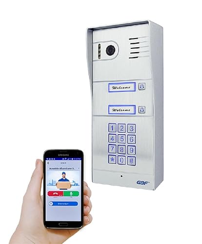 GBF Smart Full IP Video Door Station/Smart Video Intercom System for 2 Unit Apartment (GBF-PL963PM2U-POE)- 1080P Camera, Built in POE, Control Two