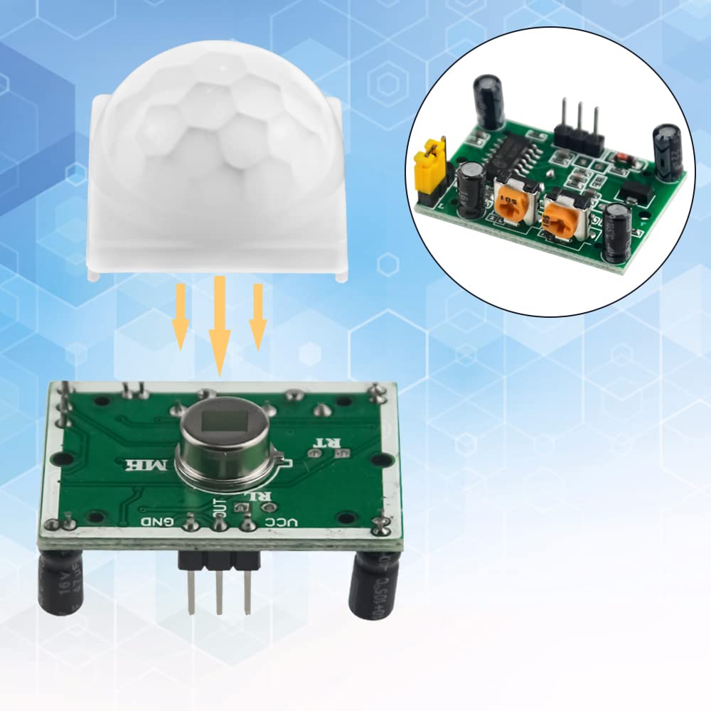 WMYCONGCONG 10 PCS HC-SR501 PIR Module Pyroelectric Infrared Motion Sensor Module Detector for Security Use