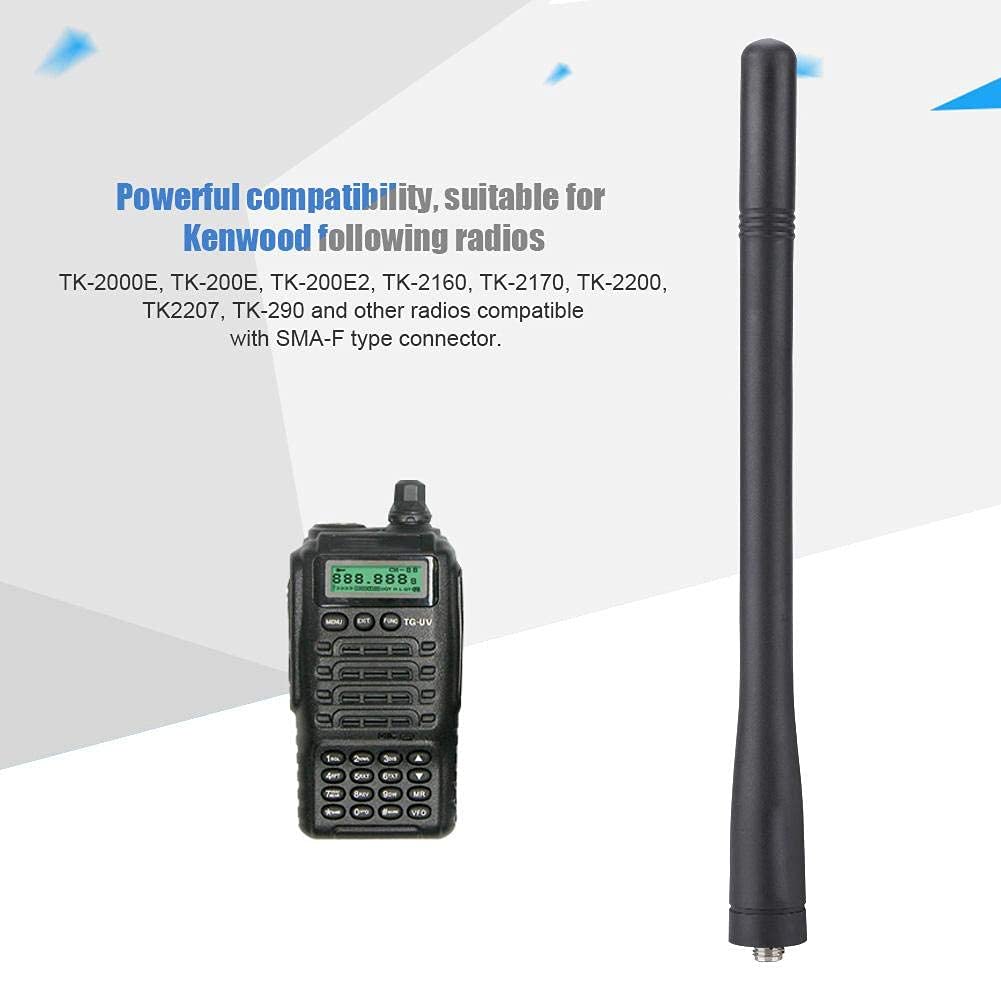 Radio Antenna Replacement,VHF Flexible Soft Antenna,136-174mHz,16.8CM,Suitable for Kenwood Walkie-Talkies,TK-2000E and Other Walkie-Talkies Compatible