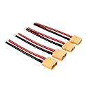OliYin 2pairs XT90 Plug XT-90 Male Female Connector Silicone Wire with 3.93inch 10cm 12awg Battery Connect Cable(Pack of 2)