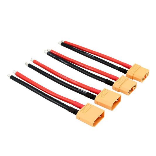 OliYin 2pairs XT90 Plug XT-90 Male Female Connector Silicone Wire with 3.93inch 10cm 12awg Battery Connect Cable(Pack of 2)
