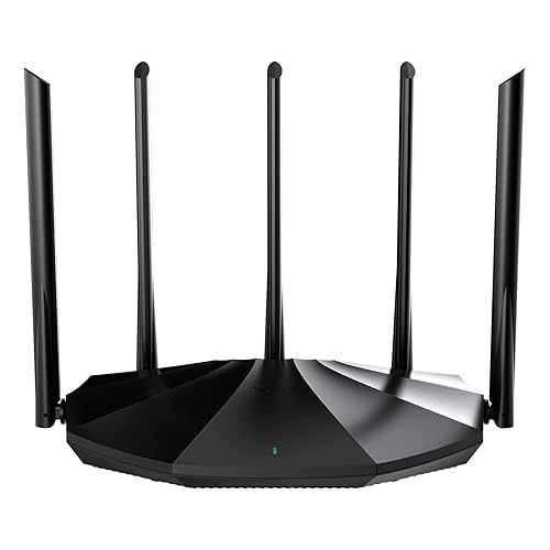 Tenda WiFi 6 Router for Home, AX1500 Dual Band Gigabit Router for Wireless Internet, Long Range Coverage with 5 * 6dBi High-Gain Antennas, 4 Gigabit
