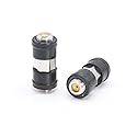 THE CIMPLE CO Indoor/Outdoor Coaxial Cable Connectors for RG11, RG58, RG59, RG6 - Female-to-Female F81 Coax Splice - Weather-Sealed Barrel Coupler