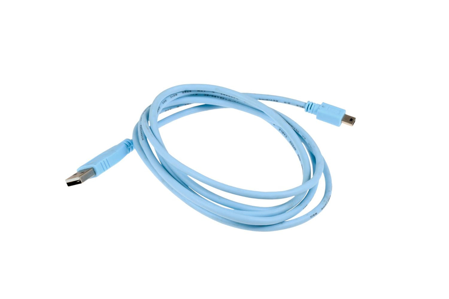 CablesAndKits Compatible Cisco Console Cable USB, 6ft Light Blue, A to Mini B, Replacement for Cisco CAB-Console-USB, 37-1090-01, for Routers