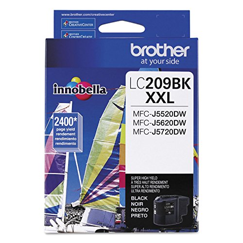 Brother Printer LC209BK Super High Yield Ink Cartridge, Black
