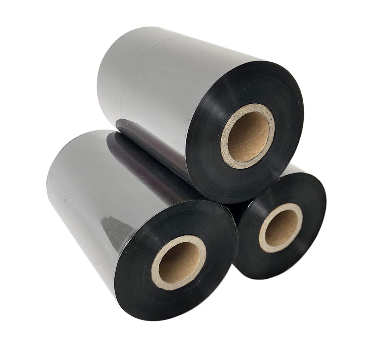 Officeuct Thermal Transfer Printer Ribbon Black Wax Resin Ribbon 1" Core Ink Outside 4.33" x984'(110mmx300m)-1 Roll Compatible for Zebra Sato Datamax
