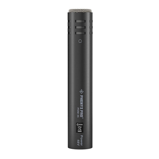 Phenyx Pro PDM35 Overhead Condenser Microphone, Cardioid Microphone with Wide Frequency Response Range, XLR Connector, Pencil Stick Condenser Mic for