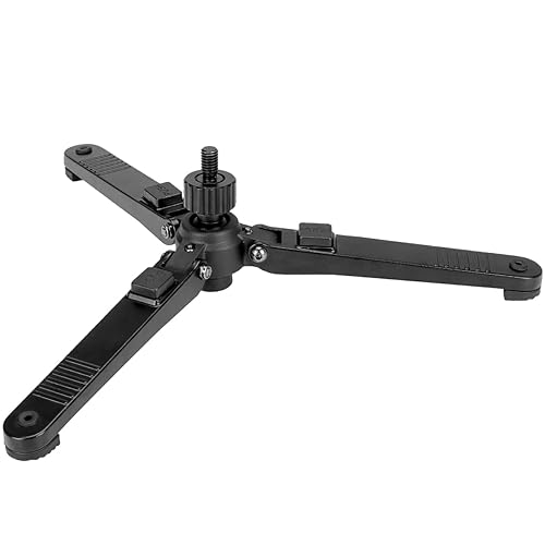 Koolehaoda Tripod Base for Monopod, 3/8" Screw Desktop Stand with Three Feet, Universal 3 Legs Monopod Base Stand Unipod Support for 3/8" Threaded