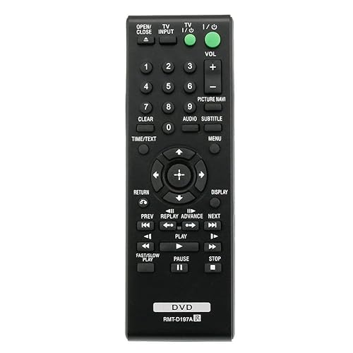 New DVD Player Remote RMT-D197A for Sony DVPSR210 DVPSR210P DVPSR510 DVPSR510H
