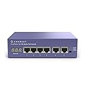 Amcrest 6-Port POE+ Power Over Ethernet Switch with Metal Housing, 4-Ports POE+ 802.3at 65W
