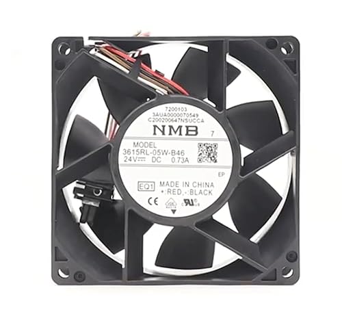 HGUOPIE for NMB Fan 3615RL-05W-B46 DC 24V 0.73A 92X92X38MM Cooling Fan ACS880 Inverter Fan with Original Plug