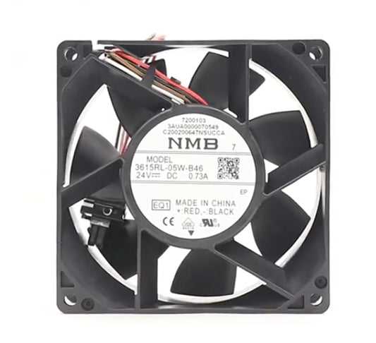 HGUOPIE for NMB Fan 3615RL-05W-B46 DC 24V 0.73A 92X92X38MM Cooling Fan ACS880 Inverter Fan with Original Plug