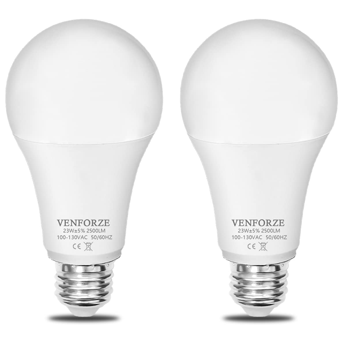 Venforze Bright Light Bulb,150w-200w Equivalent 2500LM E26 Led Bulb 23W Soft White 3000K A21 Led Light Bulb Non-Dimmable 2-Pack
