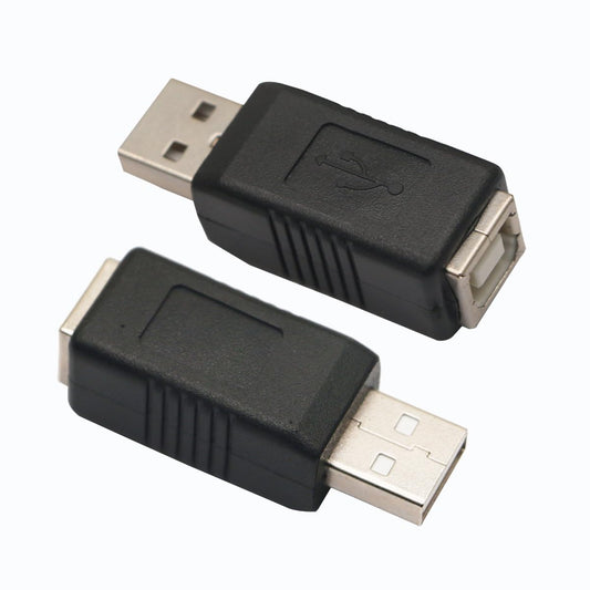 ZJKJHJY USB 2.0 Adapter, 2 Pack USB Type A Male to Type B Female Printer Scanner Cord, for Hard Drive Scanner Adapter