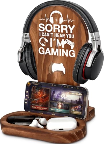 CryCarrot Gamer Gifts for Men Teenage Boys Birthday Fathers Day, Headphone Stand Gaming Birthday Gifts for Him Men Son Boyfriend Brother, Gamer Lovers