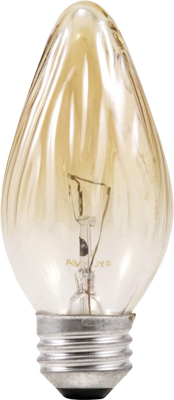 Sylvania Incandescent 40 Watt F15, E26 Base Flame Light Bulbs, 2 Pack