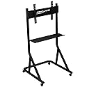 GTPLAYER Monitor Stand Mobile TV Stand with Adjustable Height for 32-65 Inch Display TV Mount Fit for Racing Wheel Stand, Racing Simulator Cockpit