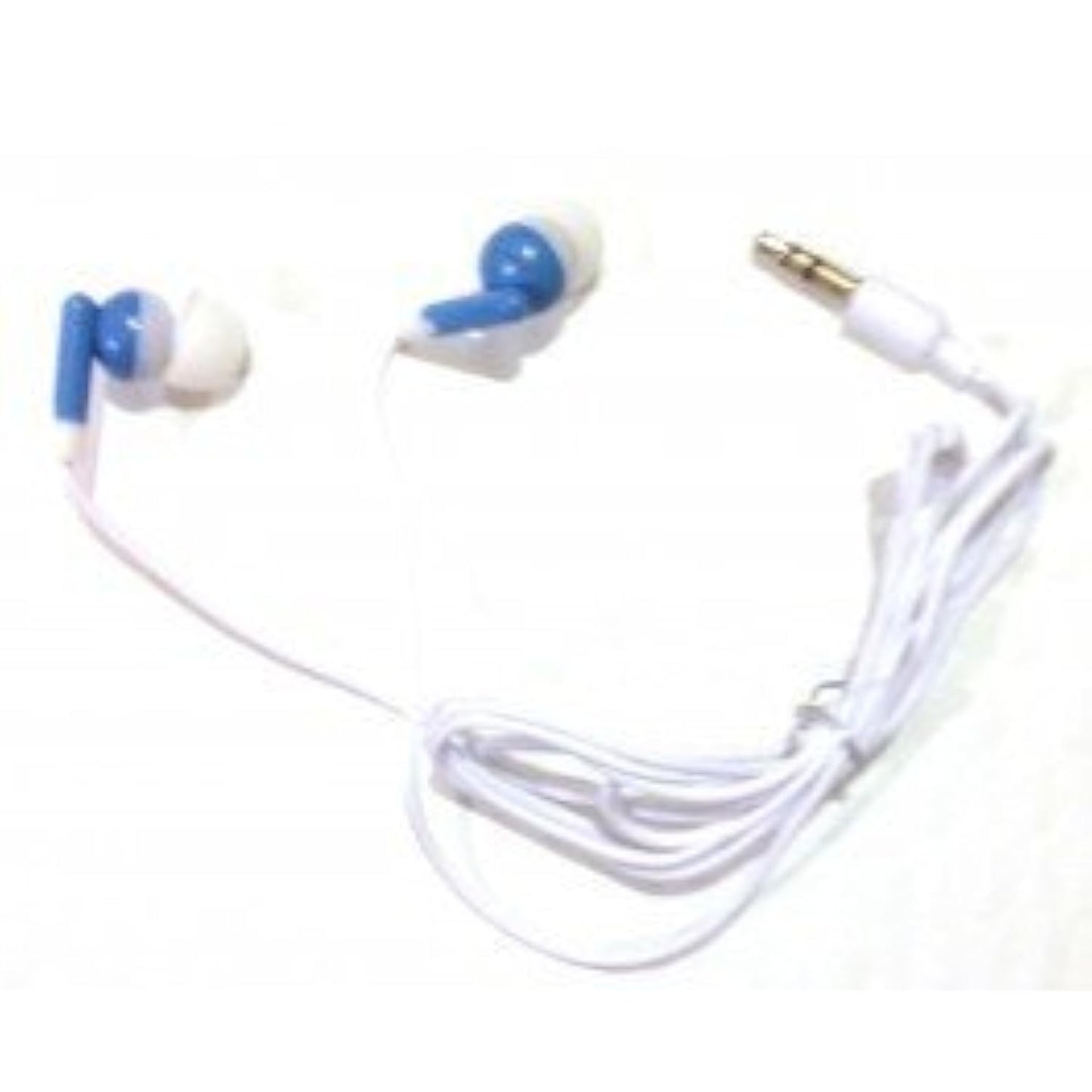 TFD Supplies Wholesale Bulk Earbuds Headphones 100 Pack for iPhone, Android, MP3 Player - Blue