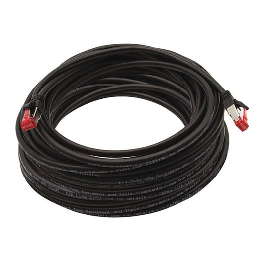 Triplett 75' Black CAT6A 10GBPS Professional Grade SSTP 26AWG Patch Cable (CAT6A-75BK)