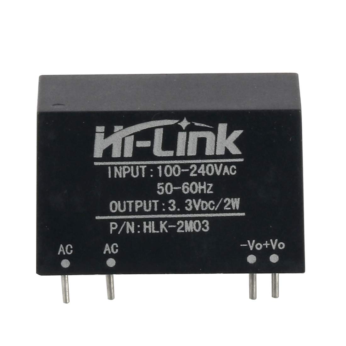 Hi-Link HLK-2M03 Power Supply Module AC-DC 220V to 3.3V 600mA Step Down Buck Isolated Intelligent Household Switch Converter (5 PCS)