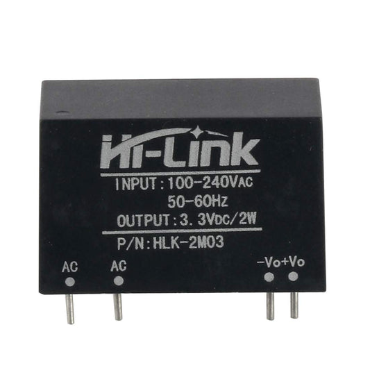 Hi-Link HLK-2M03 Power Supply Module AC-DC 220V to 3.3V 600mA Step Down Buck Isolated Intelligent Household Switch Converter (5 PCS)