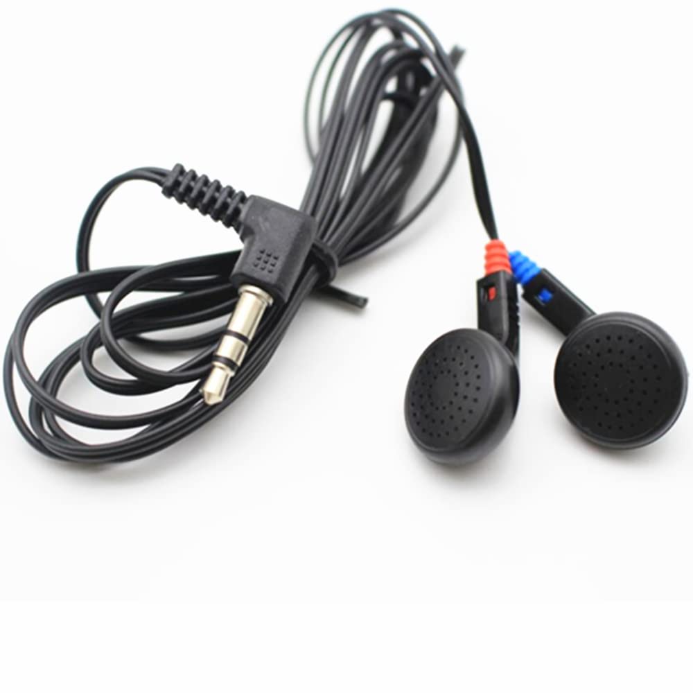 Saidbuds 100 Pack Bulk Classroom Earphones Disposable Earbuds Low Cost Headphones for Schools, Kids, Classrooms,Libraries (Black)