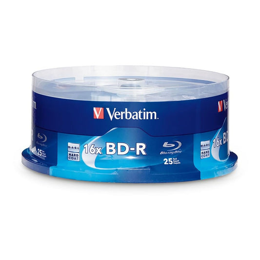 VERBATIM BD-R 25GB 16X with Branded SURFACE-25PK Spindle
