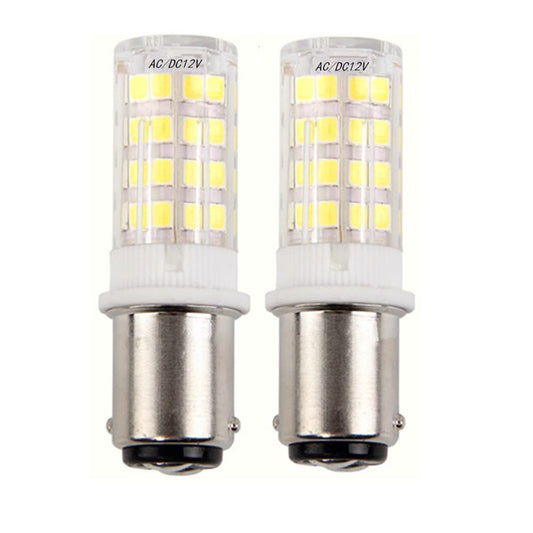 HRYSPN 5W Ba15d LED Light Bulb 12V 24V Daylight White 6000K 35W Equivalent, Double Connect SBC Bayonet LED Replacement Lamp for Interior RV Camper