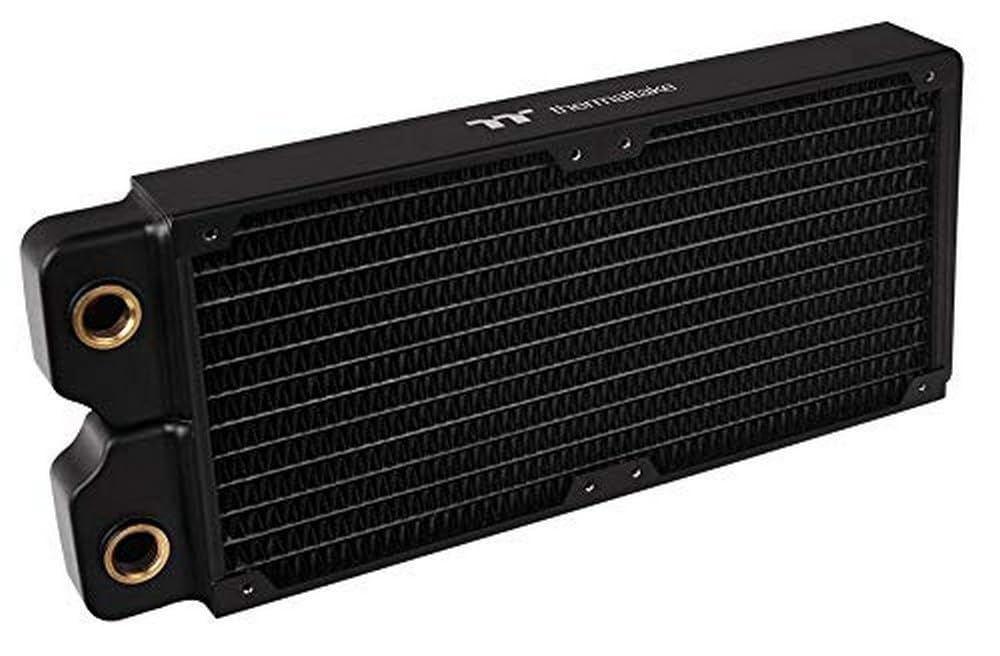 Thermaltake Pacific DIY Liquid Cooling System Clm240 40mm Thick High-Density Fins Dual-Row Copper Tubes Copper Radiator CL-W236-CU00BL-A