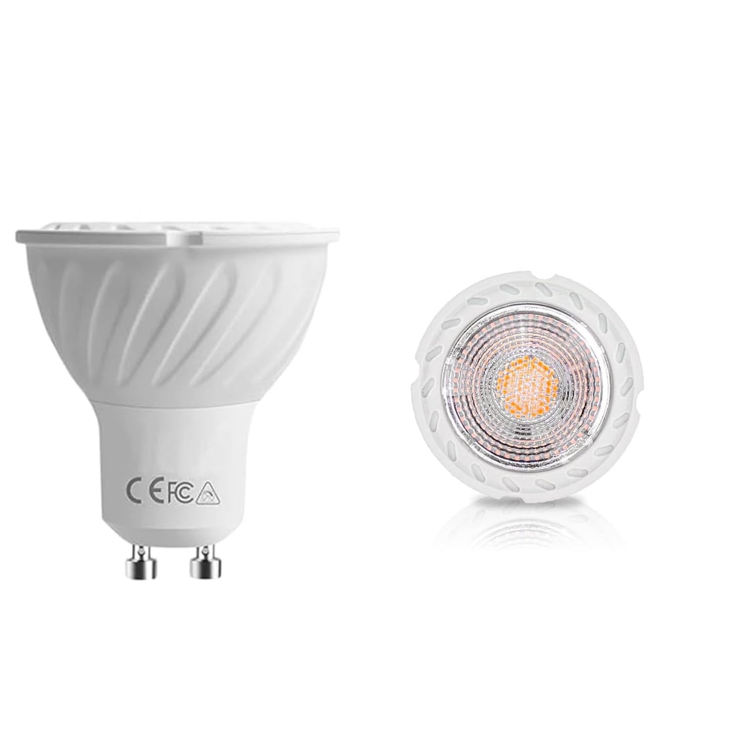 Aooallme GU10 LED Lamp, 60W Halogen Bulbs Equivalent, 5.5W 600LM, 6000K Daylight White,110V dimmable GU10 Mr16 LED Bulbs (Daylight White)