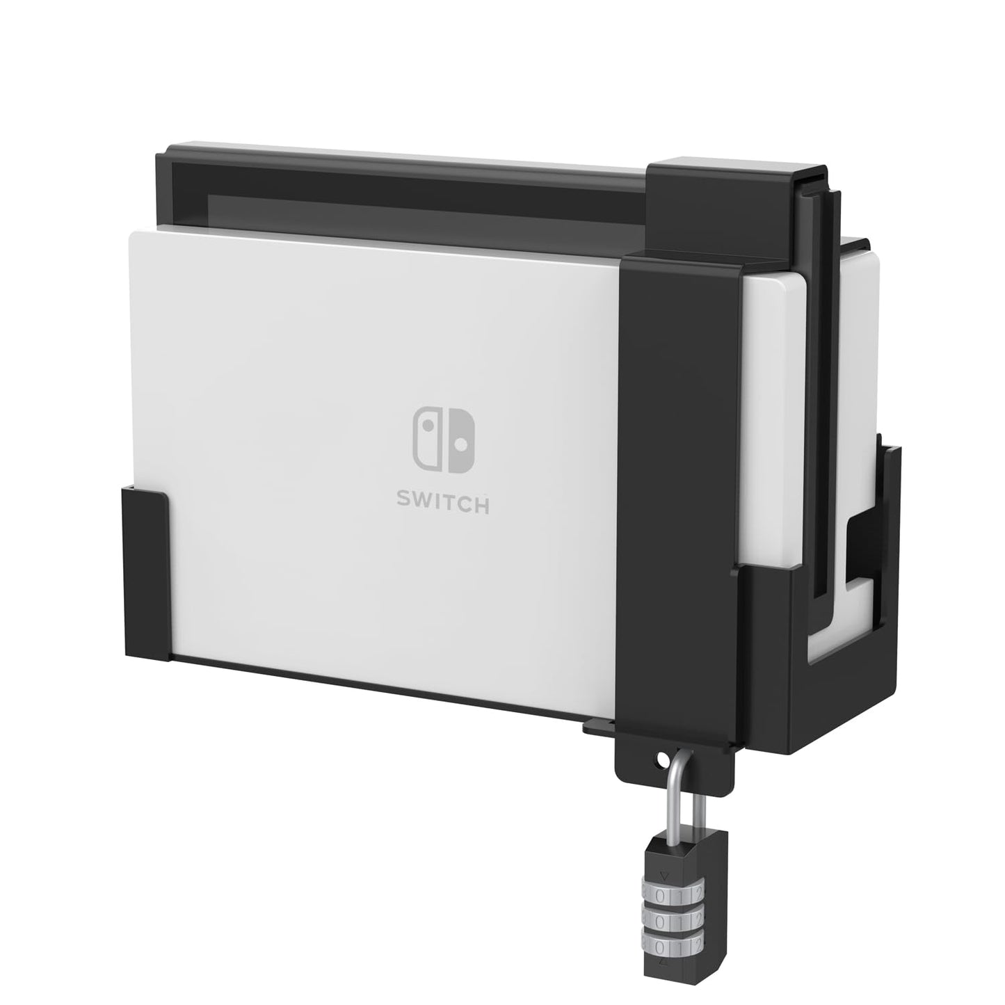 Monzlteck Anti Theft Wall Mount for Nintend Switch Original/OLED - Secure Gaming Solution - Keep Your Switch Safe and Organized