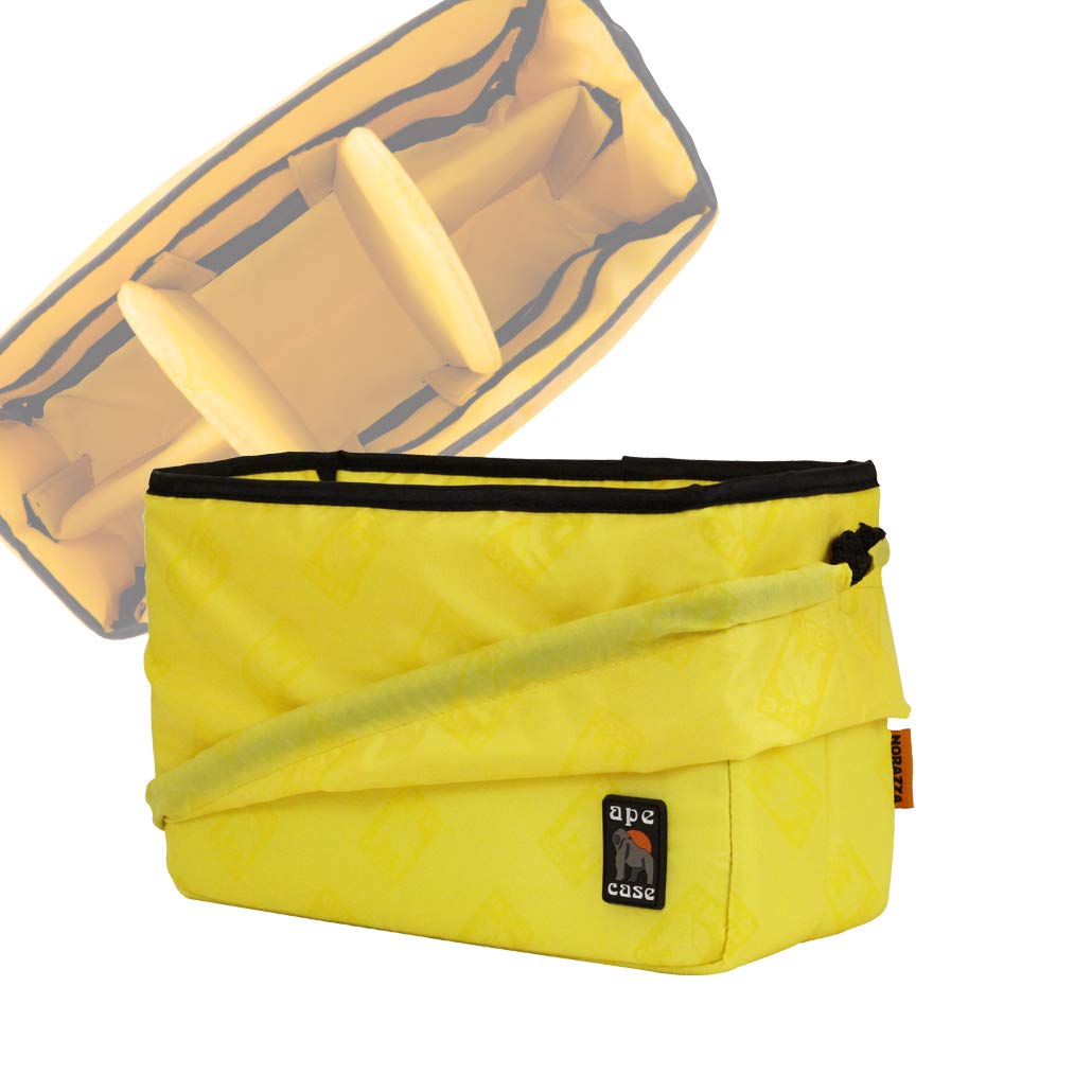 Ape Case Cubeze (ACQB 39) Flexible Padded Storage Bag; Removable & Adjustable Padded Inserts; Drawstring Closure; Hi-Vis Yellow Interior; Exterior